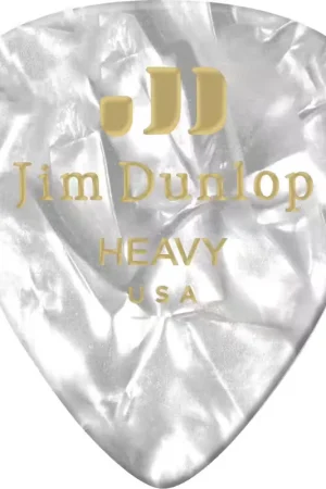 Jim Dunlop 12 x Heavy Celluloid White Perloid | Fin de série