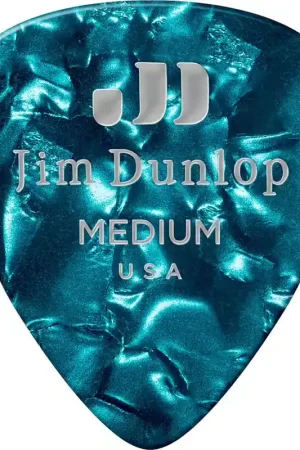 Jim Dunlop 12 x Medium Genuine Celluloid Turquoise | Qualité professionnelle