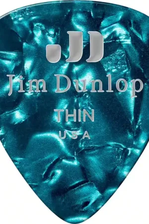 Jim Dunlop 12 x Thin Genuine Celluloid Turquoise - Plébiscité par les clients