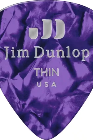 Jim Dunlop 12 x Thin Genuine Celluloid Purple - Qualité premium