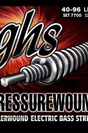 Prix réduit - GHS Jeu de Cordes Basse 7700 Pressurewound 1/2 Rond