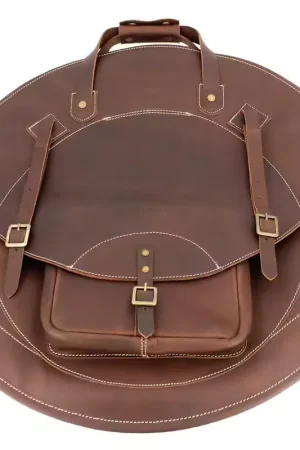 Bon prix - TACKLE Instruments Sac Cymbales En Cuir 22 Sac à dos - Marron