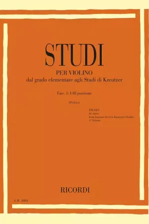 Ricordi Studi Per Violino - Fasc. I: I-iii Posizione - Prix mini
