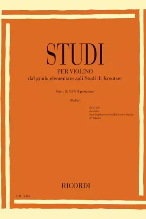 Haute qualité - Ricordi Studi Per Violino - Fasc. Iii: VI-vii Posizione