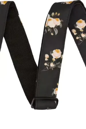 Tendance - Fender Sangle à Fleurs Noir 2