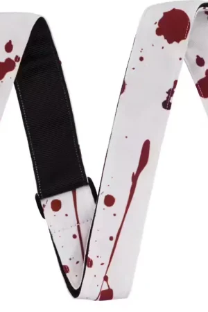 Prix malin | Jackson Guitars Sangle Anti-éclaboussures Blanche et Rouge de 2"