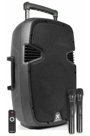 Vonyx SPJ-PA912 Enceinte Sono Portable avec Micros sans Fil - 500W | Super prix