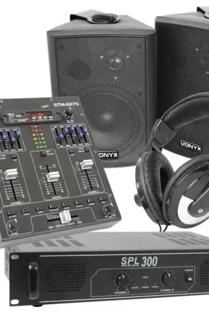 SkyTec Small DJ - Kit Sono DJ - Système de Sonorisation avec Table de Mixage Bluetooth | Achat sécurisé