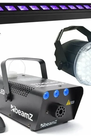 BeamZ Pack Complet Halloween avec Machine à Fumée à Effet de Glace, Stroboscope LED - Achetez dès aujourd'hui