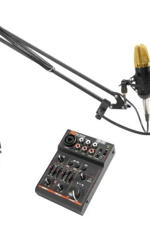 Bientôt épuisé | Vonyx CMS400B Microphone de Studio et Mélangeur USB