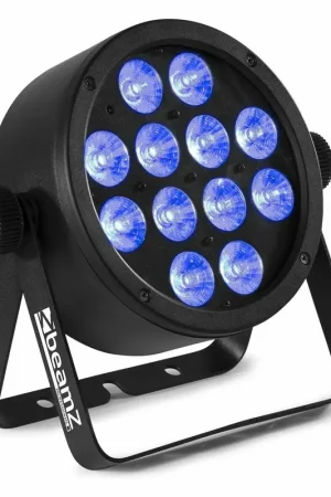 Nouveau - BeamZ Professional BAC304 LED - Projecteur PAR, 12x LED RGBW, 8W par LED, Boitier Aluminium avec Télécommande