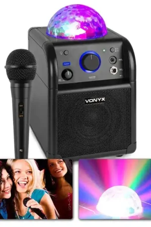 Vonyx SBS50B Enceinte Karaoké avec Microphone - Noir - Petit prix