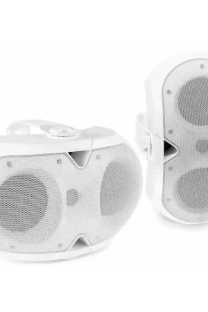 Power Dynamics BE42W - Set d'Enceintes 150 Watts, 4", Livré avec Étrier de Fixation - Blanc - Prix doux