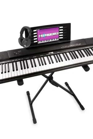 Bien noté | MAX KB6 Clavier Électronique pour Musicien Confirmé avec Casque Audio et Stand