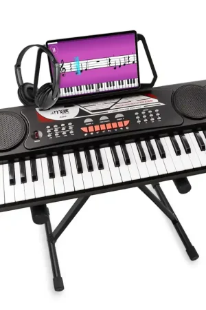 MAX KB8 Clavier Électronique pour Débutant avec Stand et Casque Audio - Prix réduit