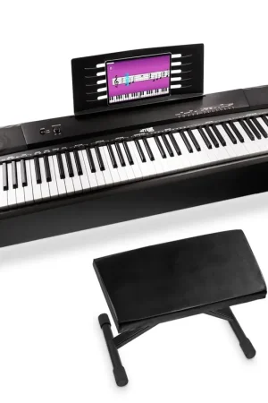 MAX KB6W Clavier Électronique 88 Touches avec Meuble en Bois et Banc | À ne pas manquer