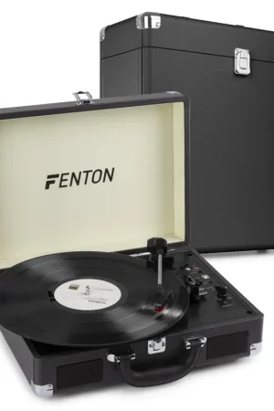 Fenton RP115C Platine Vinyle Vintage Bluetooth et RC30 Valise pour Disques Vinyles - Noir - Bonne affaire