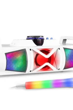Achat sécurisé | Fenton MDJ160W - Ensemble Karaoké à Piles avec Bluetooth et Microphone LED - 150W