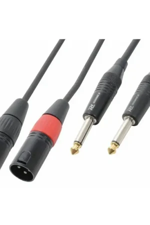 PD Connex Câble Audio Cordon 2x XLR Mâle - 2x Jack 6,35 Mâle Stéréo - 6m | Nouveau