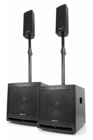 Vonyx VX1000BT - Système Triphonique 2.2, 1000W, BT/MP3/SD/USB/AUX, avec Micro | Aujourd'hui seulement