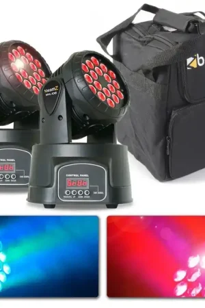 BeamZ - Pack de 2 Lyres LEDs RGB MHL108MK4 avec Sac | Commandez en ligne
