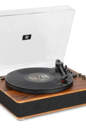 2nde Vie - Fenton RP162D Platine Vinyle Bluetooth avec Haut-Parleurs Intégrés - Noyer | Nouveau au catalogue