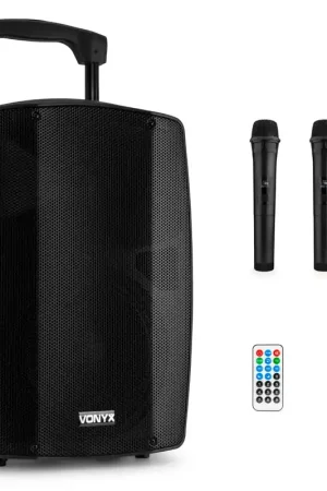 Vonyx VSP200 - Sono Portable Professionnelle 200 Watts 10 Pouces, 2 Micros UHF Sans Fil, Bluetooth 5.0 | Tout juste ajouté