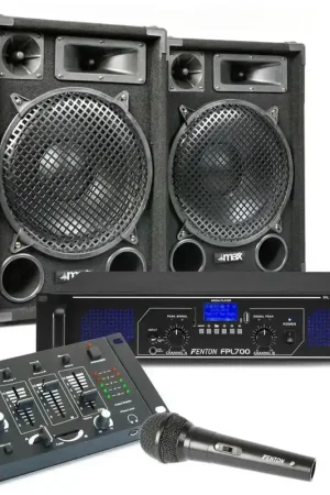 Tout juste disponible | MAX12 Pack Sonorisation, un Amplificateur et une Table de Mixage - 1200 Watts