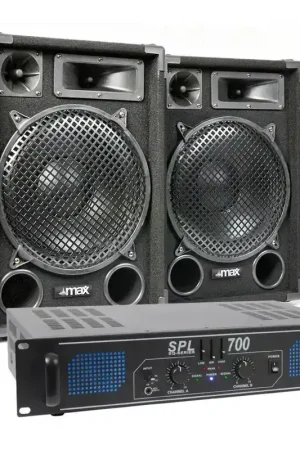 Commandez dès maintenant - Skytec Kit Complet SPL 700 - Enceintes 700W avec Amplificateur