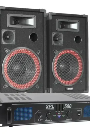 Envoi rapide - Kit Enceinte Haut-Parleur et Amplificateur DJ PA Max 500 W