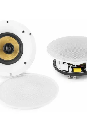 Bien noté | Power Dynamics WCS65 - Paire d’enceintes de plafond encastrables 6,5" | WiFi & BT 120 W