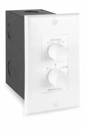Super prix - Power Dynamics PDWS3 Sélecteur Entrée/Haut-Parleur avec Boutons Rotatifs - Blanc