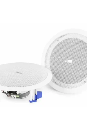 Disponible maintenant | Power Dynamics CSBT80 - 2 Enceintes Plafond Amplifiées avec Bluetooth, 240 Watts, 8 Pouces