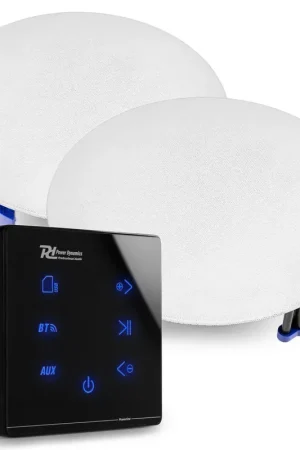 Disponible maintenant | Power Dynamics Powerline A50BSET - Kit Amplificateur 2x 20 Watts - Enceintes Blanches
