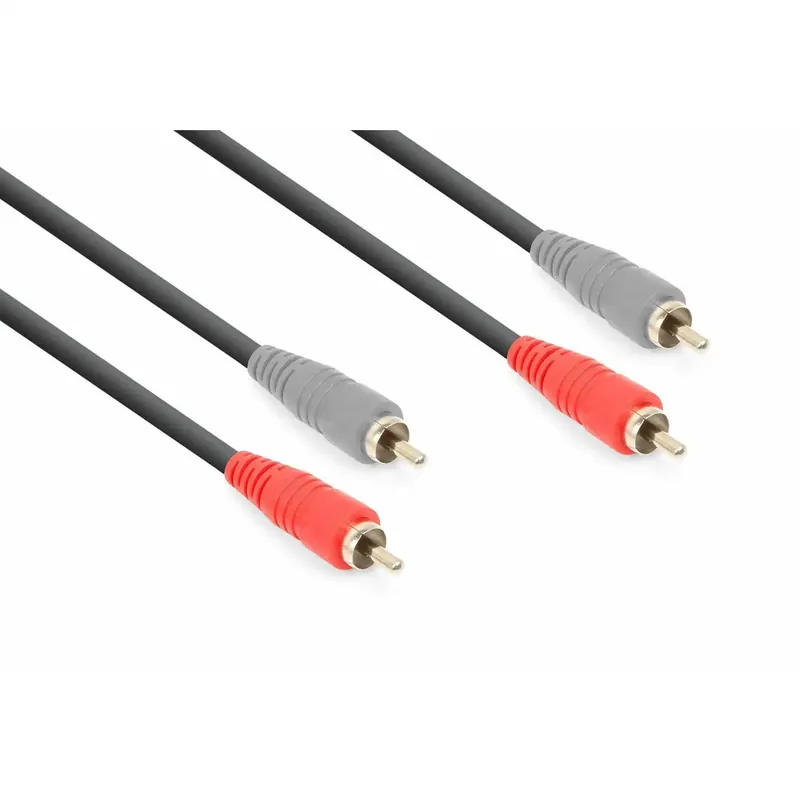 Vonyx Câble Audio Cordon 2x RCA Mâle/2x RCA Mâle - 3m - Coup de cœur des clients