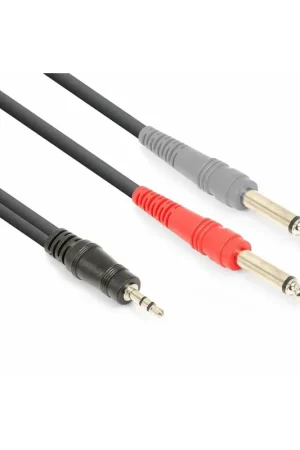 Vonyx Câble Audio Cordon Jack 3,5 Stéréo/2x Jack 6,35 Mono - 1,5m | Économisez maintenant