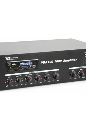 Commandez en ligne - Power Dynamics PBA120 - Amplificateur Bluetooth, 120 Watts, FM/USB/SD/MP3, avec Télécommande