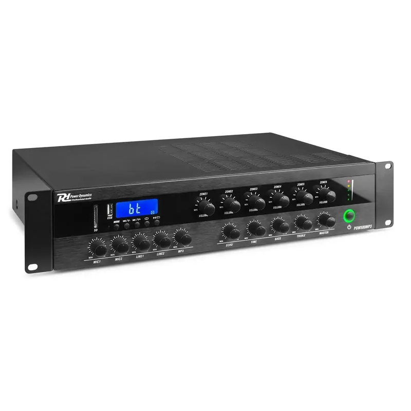 2nde Vie - Power Dynamics PDW500MP3 Amplificateur 100V 6 zones avec Bluetooth | Prix en baisse