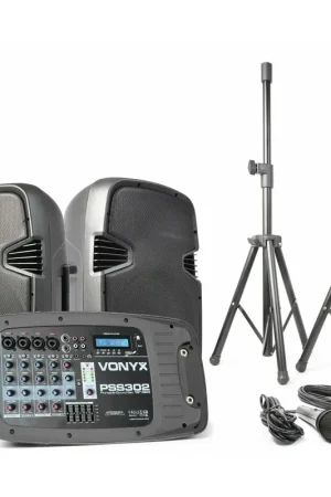 Vonyx PSS302 Sono Portable 10" SD/USB/MP3/BT avec Pieds - Tout juste ajouté