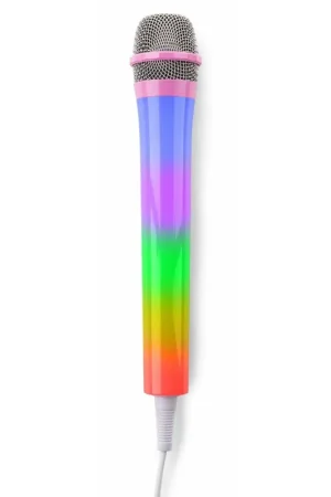 Dernière chance - Fenton KMD55P Microphone Filaire Karaoké Rose avec Éclairage LED