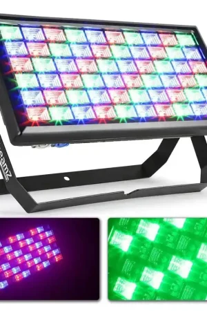 BeamZ Professional WH180RGB - Wall Washer, Projecteur LED, 60 LEDs RGB Intégrées 3W, Mode DMX - Offre du jour