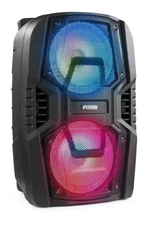 Nouveauté - Fenton FT208LED Enceinte Sono Portable Bluetooth avec Batterie 2x 8"