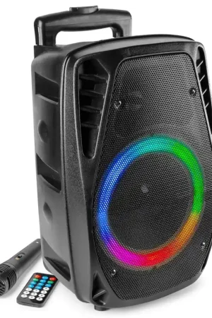 2nde Vie - Fenton FT8LED - Enceinte Sono Portable LEDs avec Batterie – 300 Watts - Prix exceptionnel