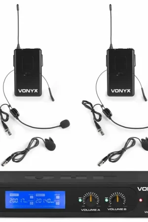 Haute qualité - Vonyx WM5522B - Kit oreillette sans Fil VHF, Livré avec Boîtier