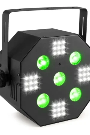 Réduction - 2nde Vie - BeamZ MULTIACE2 Jeux de Lumière 2 en 1 RGB - Projecteur UV et Stroboscope
