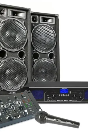 Remise supplémentaire - MAX212 Kit Sono DJ, Amplificateur et Table de Mixage - 2800W