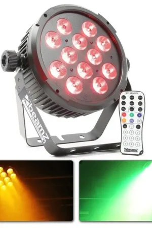 Achetez dès maintenant | BeamZ Professional BT310 - Projecteur FlatPAR, 12x LED RGBA, 6W par LED, avec Télécommande