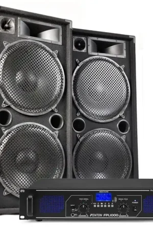 MAX215 - Pack DJ Sonorisation 4000W avec Amplificateur BT et 2 Enceintes 15" - Système Sono Complet pour Soirées et Événements - Promotion