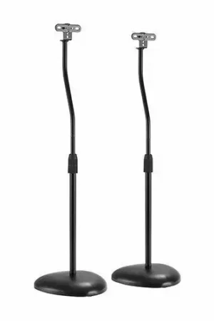 Très demandé | Audizio HTS12 Pied d'Enceinte Réglable en Hauteur Lot de 2 - Noir