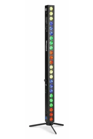 Promotion | BeamZ BBB243 - Barre LED Projecteur sur Batterie, 24x LED RGB 3 Watts, Mode DMX